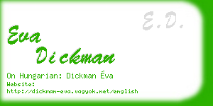 eva dickman business card